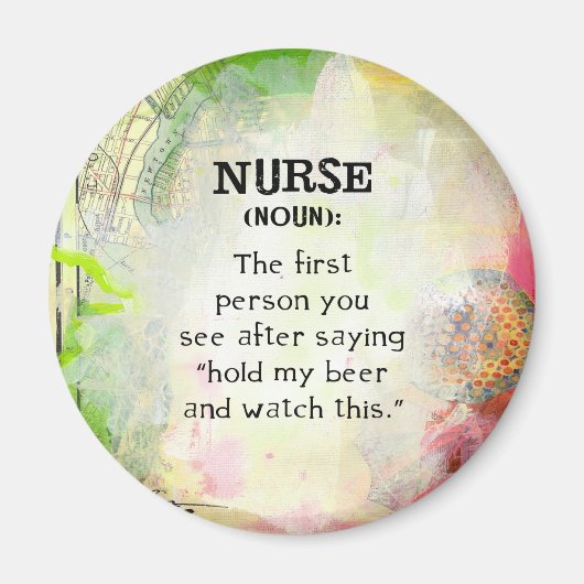 Aimant Définition d'une infirmière (Devant)