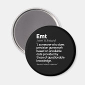 Aimant Définition EMT Funny EMS Emergency Médicale Techni (Recto/Verso)