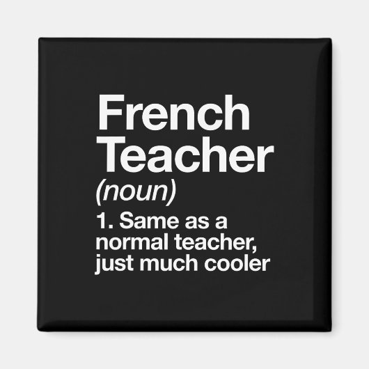Aimant Définition Enseignant Français S'Amuser Retour À L (Devant)