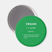 Aimant définition végétalienne cercle vert (Recto/Verso)