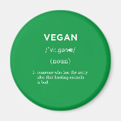 Aimant définition végétalienne cercle vert (Devant)