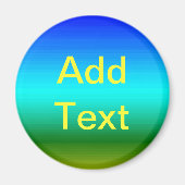 Aimant Dégradé bleu et vert mer et ciel (Devant)