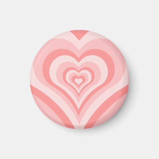 Aimant Dégradé de cœurs roses – Amour de fille mignon (Devant)