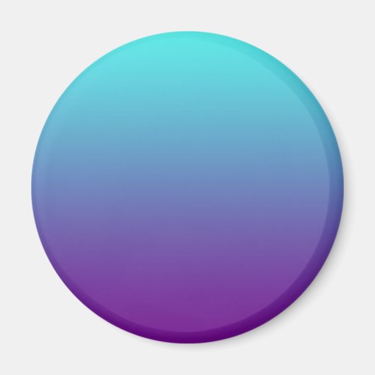 Aimant Dégradé de fond simple Turquoise Bleu Violet (Devant)