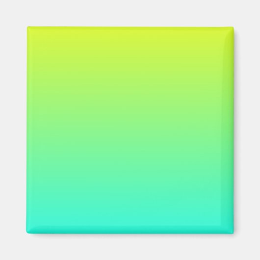 Aimant Dégradé de jaune à aqua (Devant)