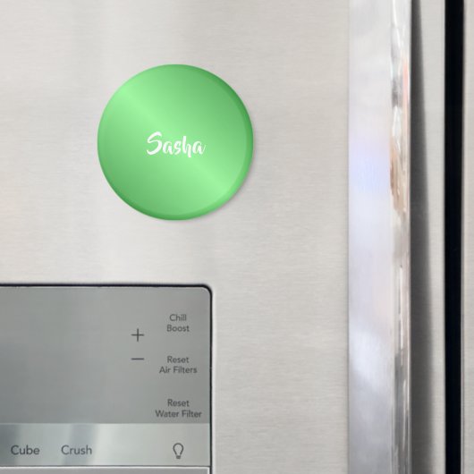 Aimant dégradé vert du nom personnalisé (In situ (réfrigérateur))