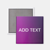 Aimant Dégradé violet moderne ombré et texte blanc modifi (Recto/Verso)