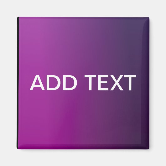 Aimant Dégradé violet moderne ombré et texte blanc modifi (Devant)