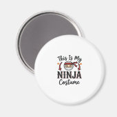 Aimant Déguisement de ninja drôle Design vectoriel Hallow (Recto/Verso)