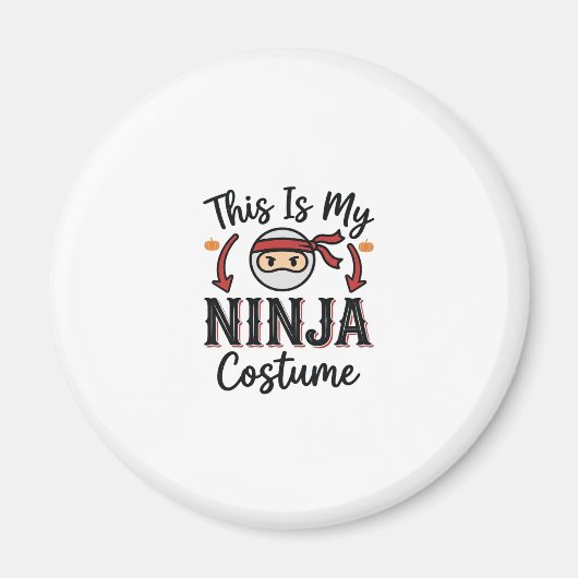 Aimant Déguisement de ninja drôle Design vectoriel Hallow (Devant)