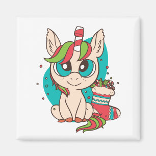 Aimant Déguisement de Noël Licorne Mignon Cadeau pour Ama