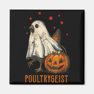Aimant Déguisement de poulet fantôme drôle d'Halloween P