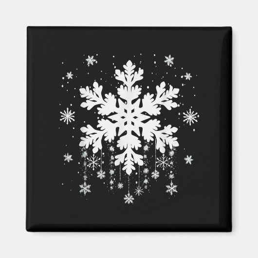 Aimant Déguisement d'enseignant flocon de neige pour fami (Devant)