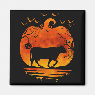 AIMANT DEGUISEMENT VACHE HALLOWEEN CITROUILLE SAISON AUTO