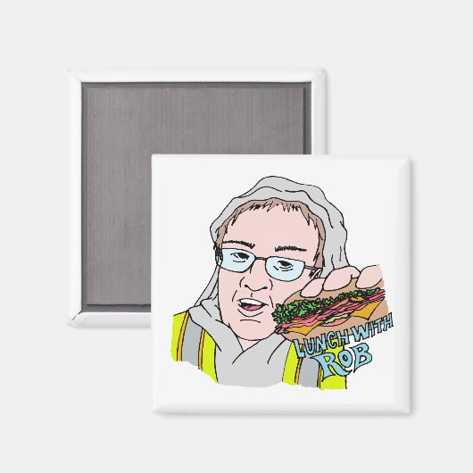 Aimant Déjeuner Avec Rob ! (Recto/Verso)