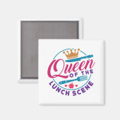 Aimant Déjeuner Dame Reine de la scène du déjeuner (Recto/Verso)