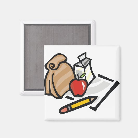 Aimant Déjeuner d'école (Recto/Verso)