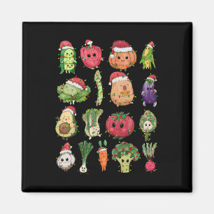 Aimant Déjeuner Lady Cuisine végétale Noël Arbre de Noël