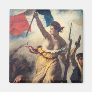 Aimant Delacroix - Liberté À La Tête Du Peuple Gros Plan
