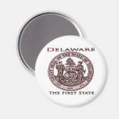 Aimant Delaware Le Premier Sceau D'État (Recto/Verso)