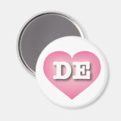 Aimant Delaware Pink Fade Heart - I love DE (Recto/Verso)