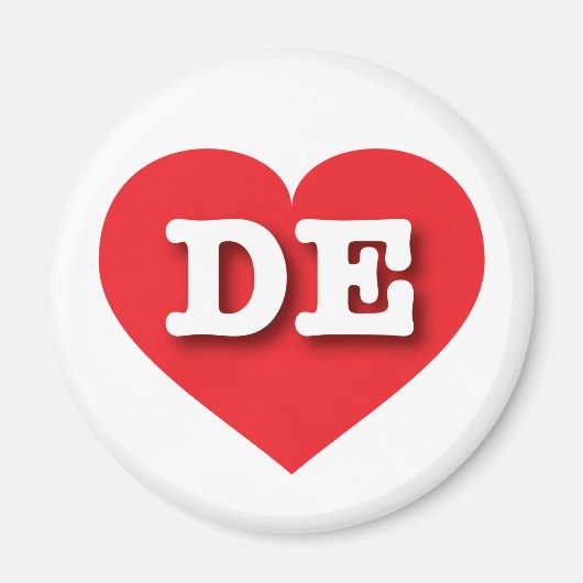 Aimant Delaware Red Heart - J'aime DE (Devant)