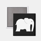 Aimant d'éléphant blanc (Recto/Verso)