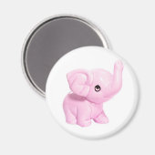 Aimant d'éléphant rose (Recto/Verso)