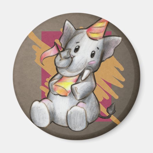 Aimant d'éléphant vide (Devant)
