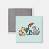 Aimant Délice d'été des chatons vert écume de mer (Recto/Verso)