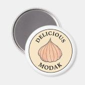 Aimant Délicieuse noix de coco Modak Mithai Indian Sweet (Recto/Verso)