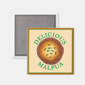 Aimant Délicieux Malpua Indian Pancake Mithai Sweets (Recto/Verso)