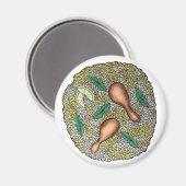 Aimant Délicieux poulet Biryani cuisine indienne (Recto/Verso)