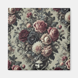 Aimant 🩸 Dellamorte Dellamore - Design Floral gothique