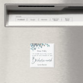 Aimant Demande d'aide-mémoire de script feuille d'eucalyp (In Situ (Lave-vaisselle))