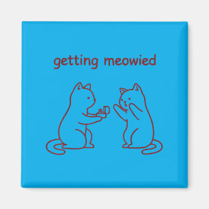 Aimant Demande en Mariage de Chat Getting Meowied