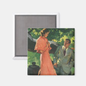 Aimant Demande en mariage vintage ; veux-tu m'épouser ? (Recto/Verso)