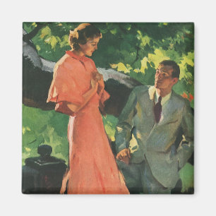 Aimant Demande en mariage vintage ; Voulez-vous m'épouser