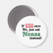 Aimant Demande juste à Nonna (Recto/Verso)