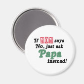 Aimant Demande juste Papa (Recto/Verso)