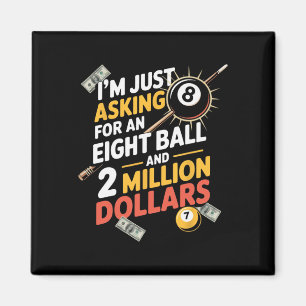 Aimant Demander Huit Ball Jeu De Sport Joueur Billard