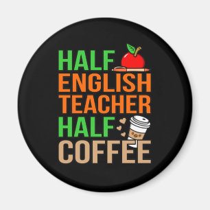 Aimant Demi-anglais enseignant demi-café langue étudiante