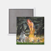 Aimant Demi-été - Keeshond (Recto/Verso)