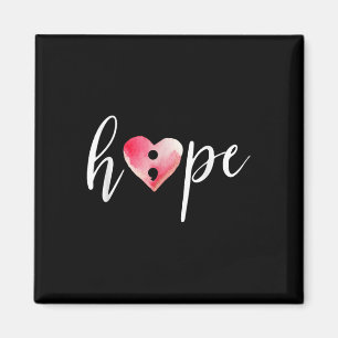 Aimant Demicolon Hope Heart Watercolor T Shirt - Suicide