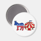 Aimant Démocrate Donkey Circus (Recto/Verso)