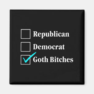 Aimant démocrate républicain goth case à cocher politique