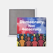 Aimant Démocratie et non-autocratie (Recto/Verso)