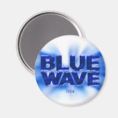 Aimant Démocratique Blue Wave (Recto/Verso)