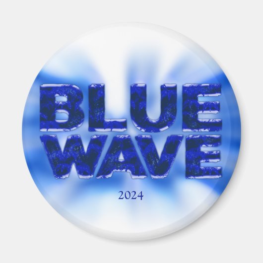 Aimant Démocratique Blue Wave (Devant)