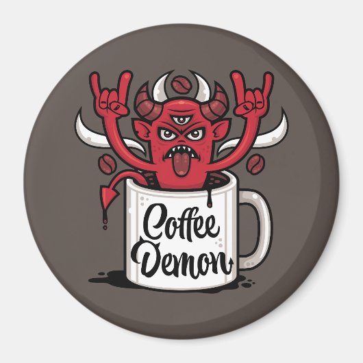 Aimant Démon du Café (Devant)